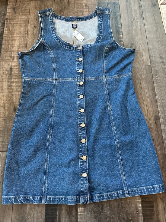 GAP Dresses & Skirts - Gap Heritage Denim Mini Dress Button Front Women’s XL NEW